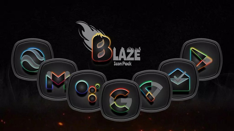Blaze Dark Icon Pack APK - vv3.2.1