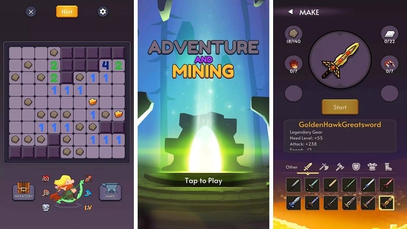 Adventure and Mining RPG APK - vv1.10