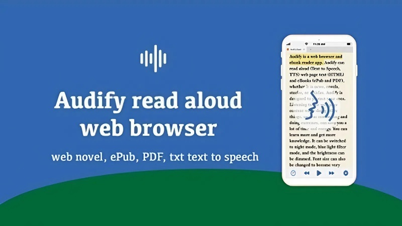 Audify read aloud web browser APK - vv11.4.82